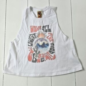 Classic Rock Couture Good Times Graphic Cutoff Tank Top Medium